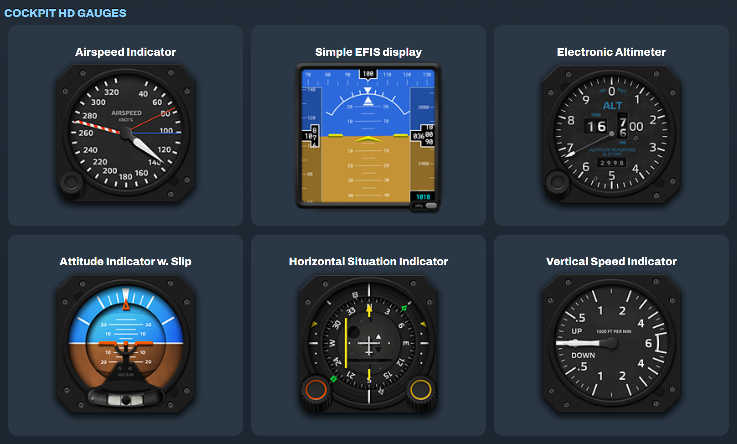 This is my Cockpit HD instrument layout